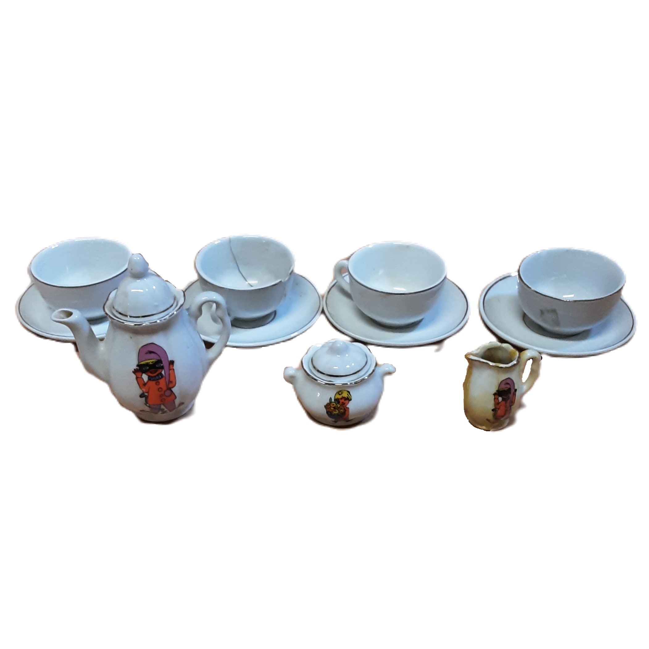 Dinette en porcelaine rétro emballage d'origine - Bon état - Photo 3